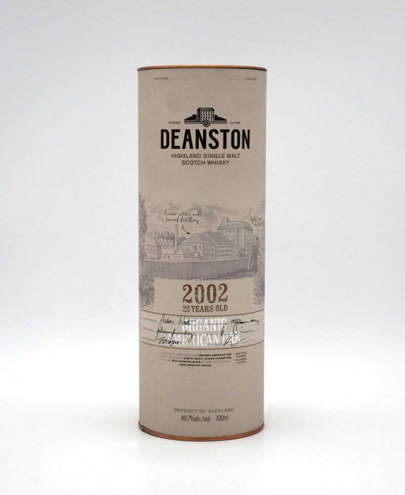 Deanston 'Organic American Oak' 20 Year Single Malt Scotch (2002 Release)