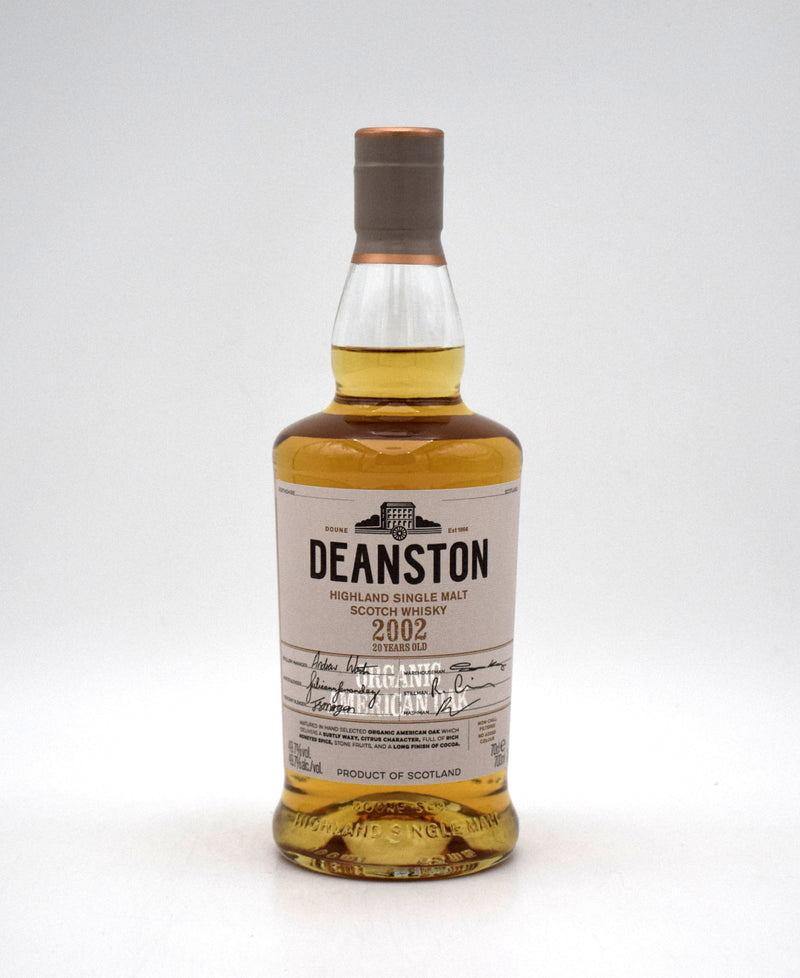 Deanston 'Organic American Oak' 20 Year Single Malt Scotch (2002 Release)