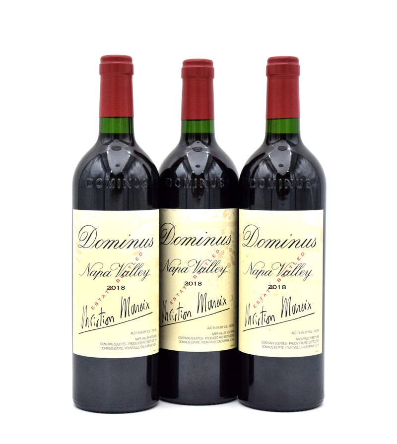 Dominus Rear Label 2018 Dominus Estate Christian Moueix (Very Slightly Stained Labels ...