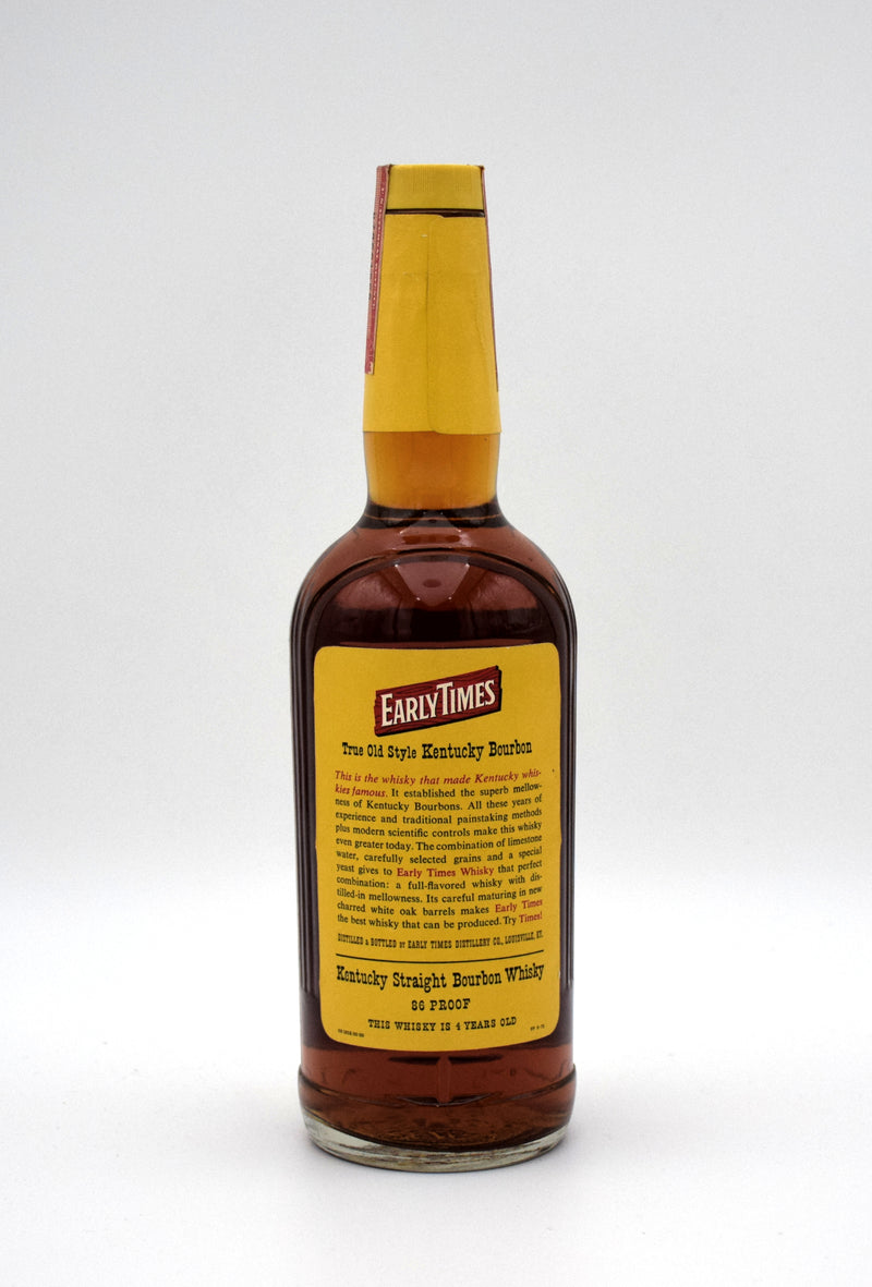 Early Times 4 Year Kentucky Straight Bourbon (1978 Release)