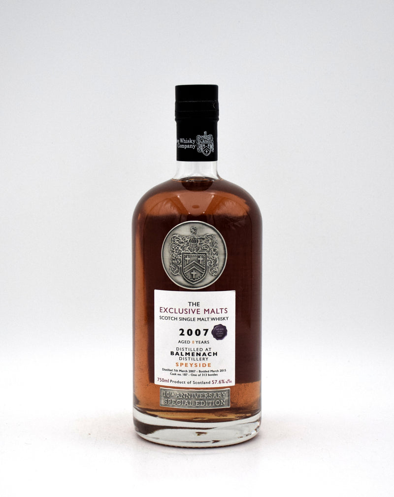 The Creative Whisky Co. 'The Exclusive Malts' Balmenach 8 Year Old Single Malt Scotch Whisky (2007 Release)