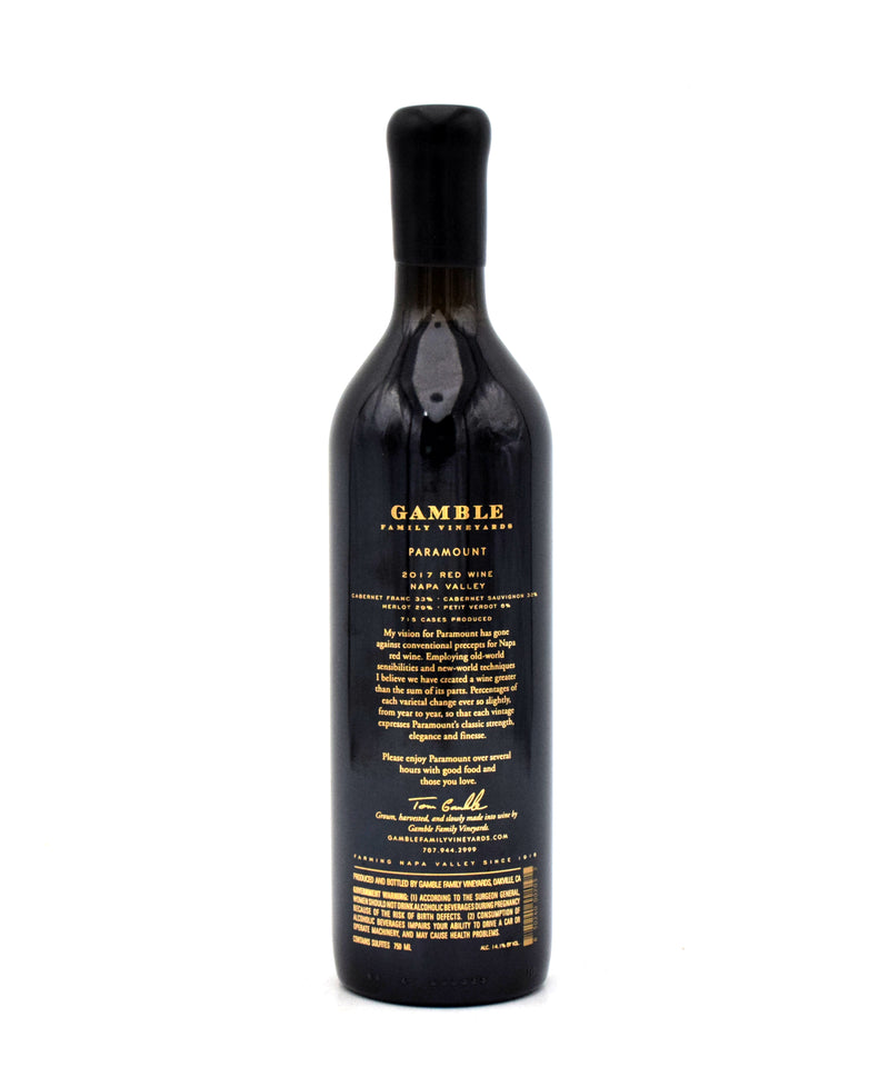 2017 Gamble Family Vineyards Paramount Red