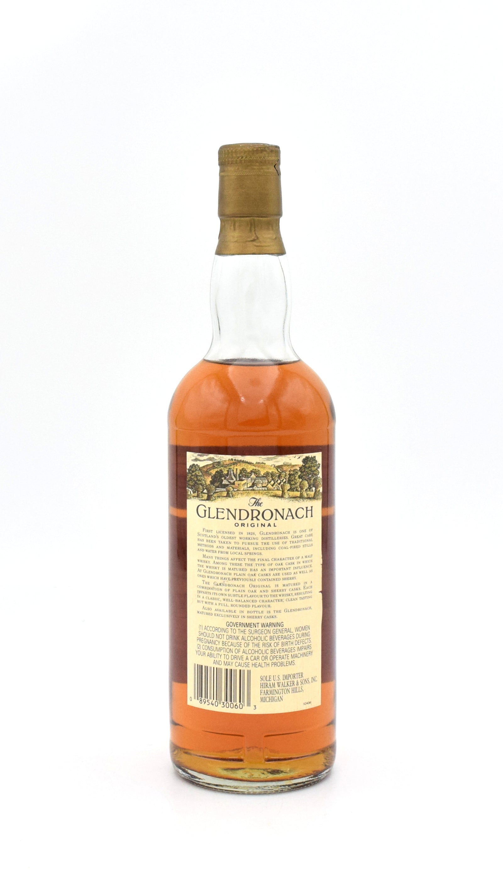 Glendronach 12 Year Old Scotch Whisky (1990's Release) (No box