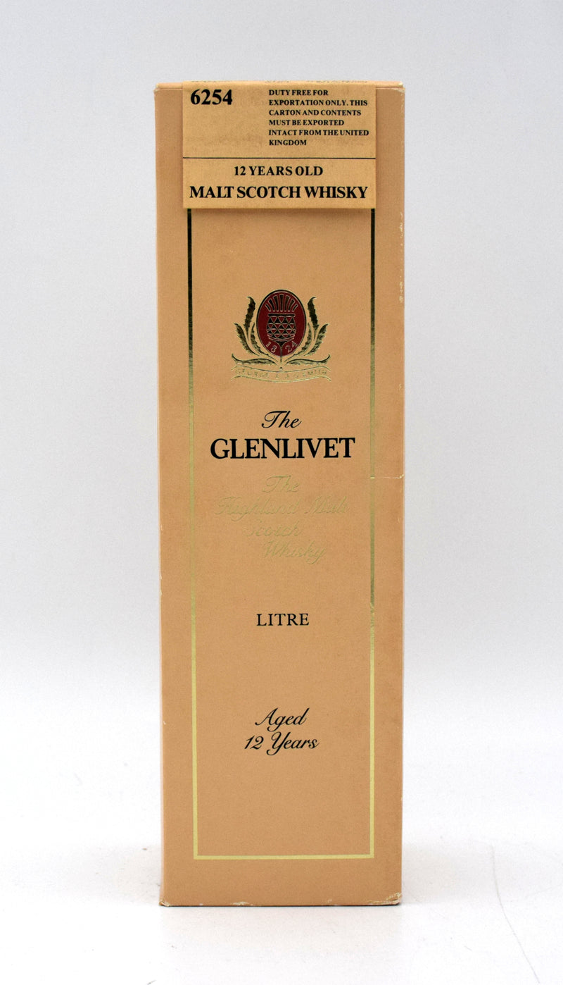 Glenlivet 12 Year Speyside Single Malt Scotch (Older Bottling, 1L)