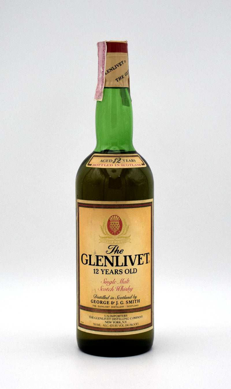 Glenlivet 12 Year Speyside Single Malt Scotch (Older Bottling)