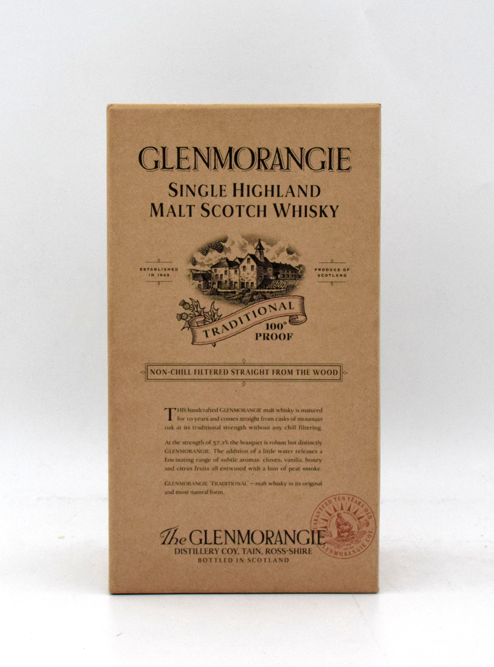 Glenmorangie 'The Traditional' 100 Proof Single Malt Scotch Whisky