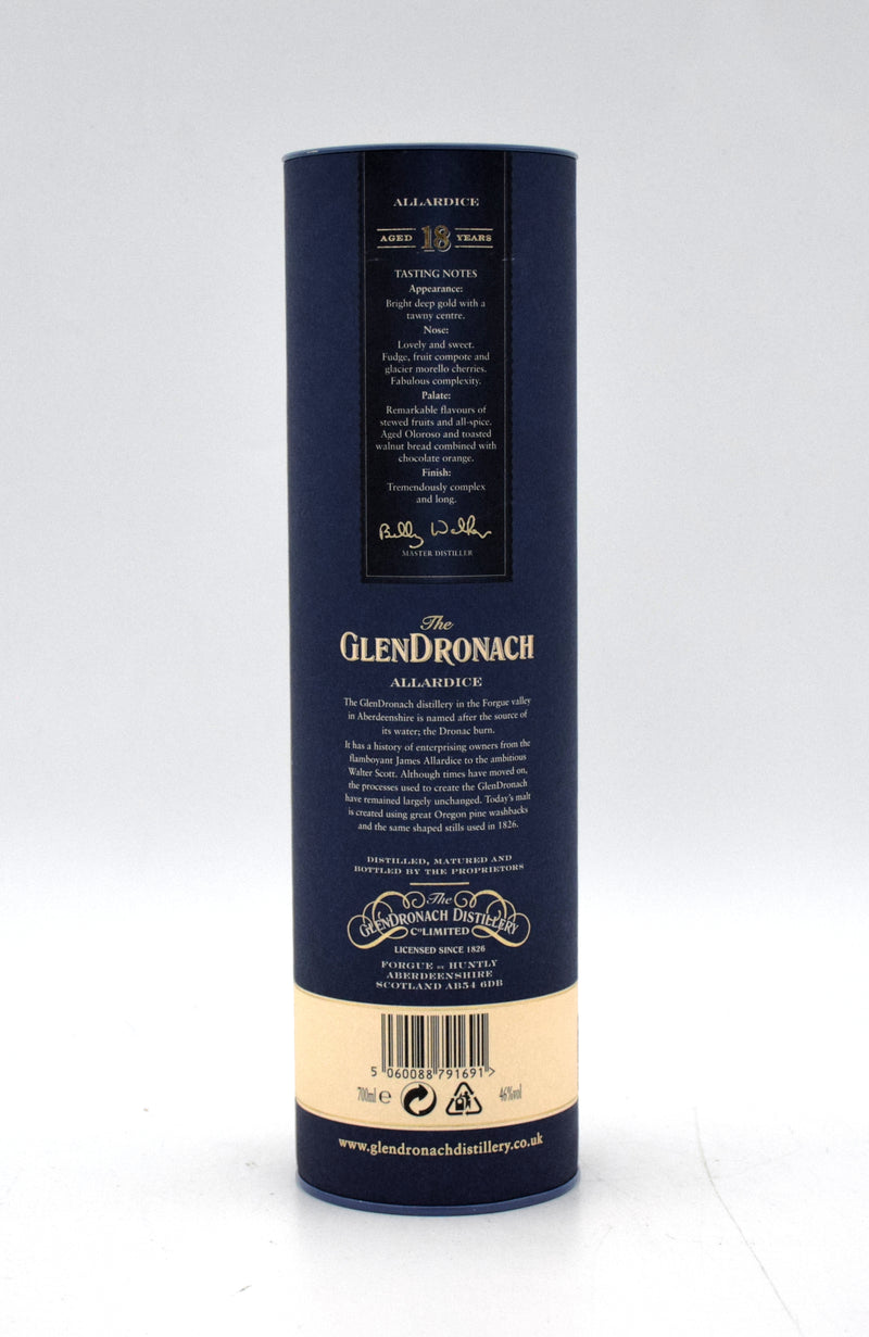 Glendronach 'Allardice' 18 Year Single Malt Scotch