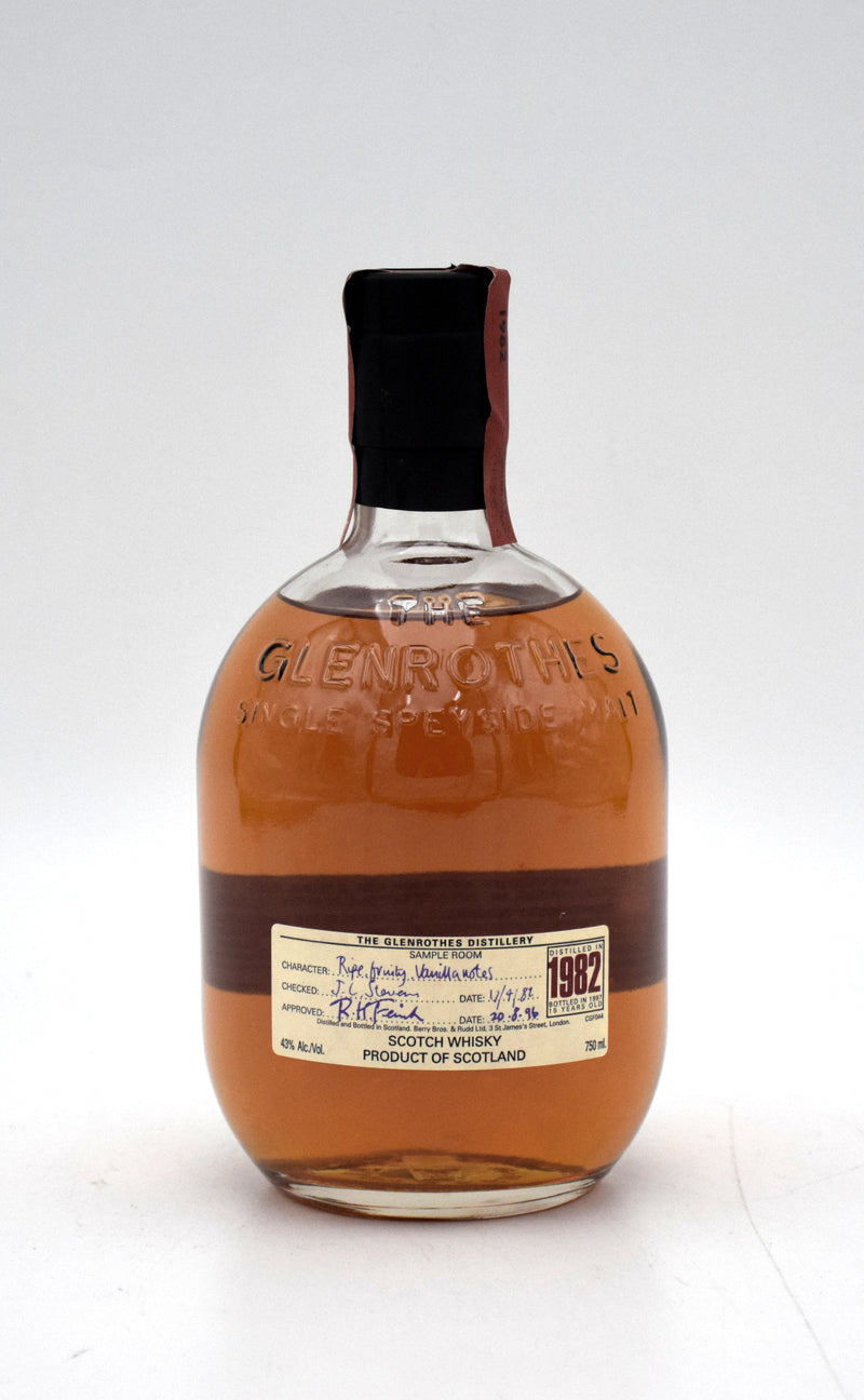 1982 Glenrothes 15 Year (Sample Room) Single Malt Scotch