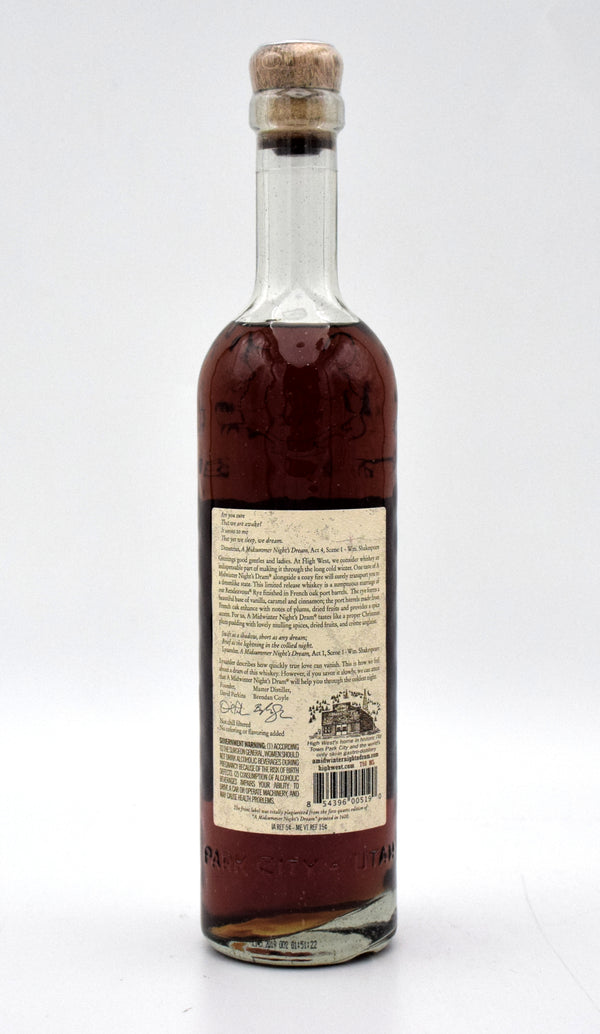 High West A Midwinter Nights Dram Rye Whiskey Act 7 Scene 2