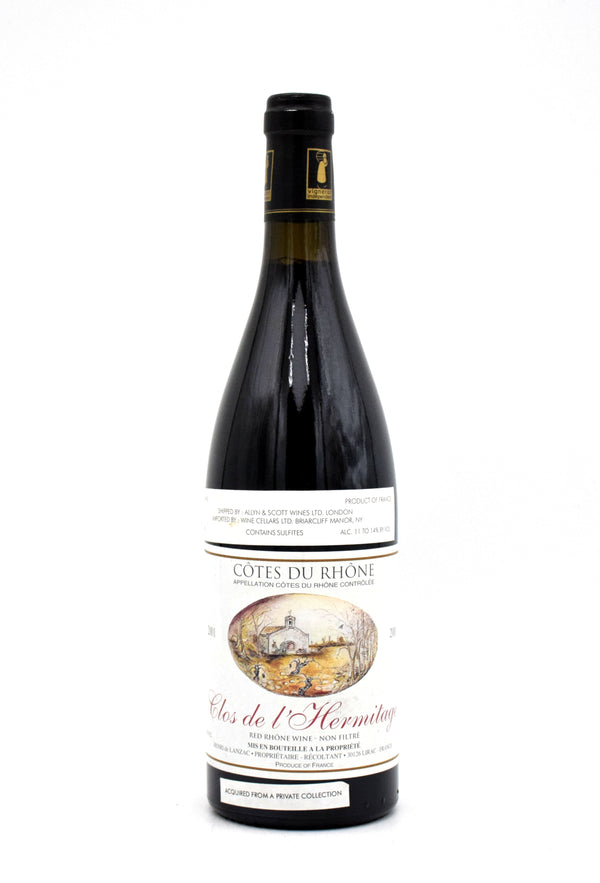 2001 Jean Alesi & Henri de Lanzac Cotes du Rhone Clos de l'Hermitage