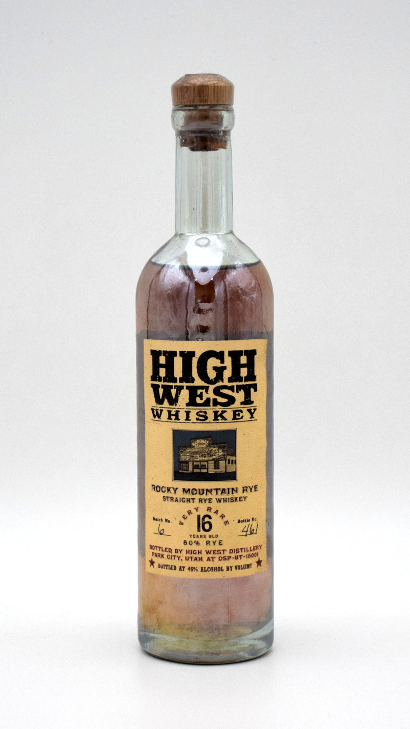 High West Rocky 'Mountain Rye Very Rare' 16 Year Batch #6 Straight Rye (375ML)