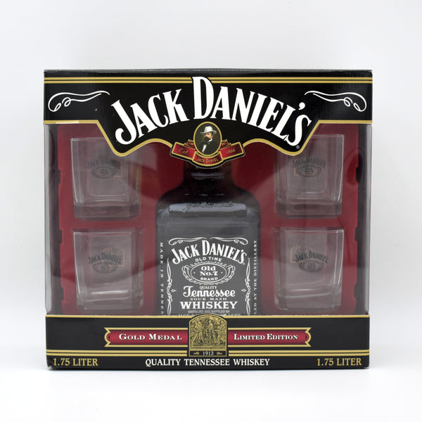 Jack Daniel's 'Gold Medal' Limited Edition Whiskey Gift Set (1.75L