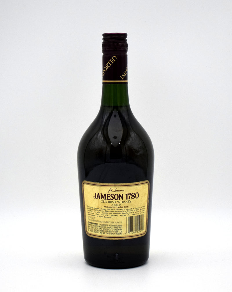 Jameson '1780 Special Reserve' 12 Year Irish Whiskey (1990's Bottling)