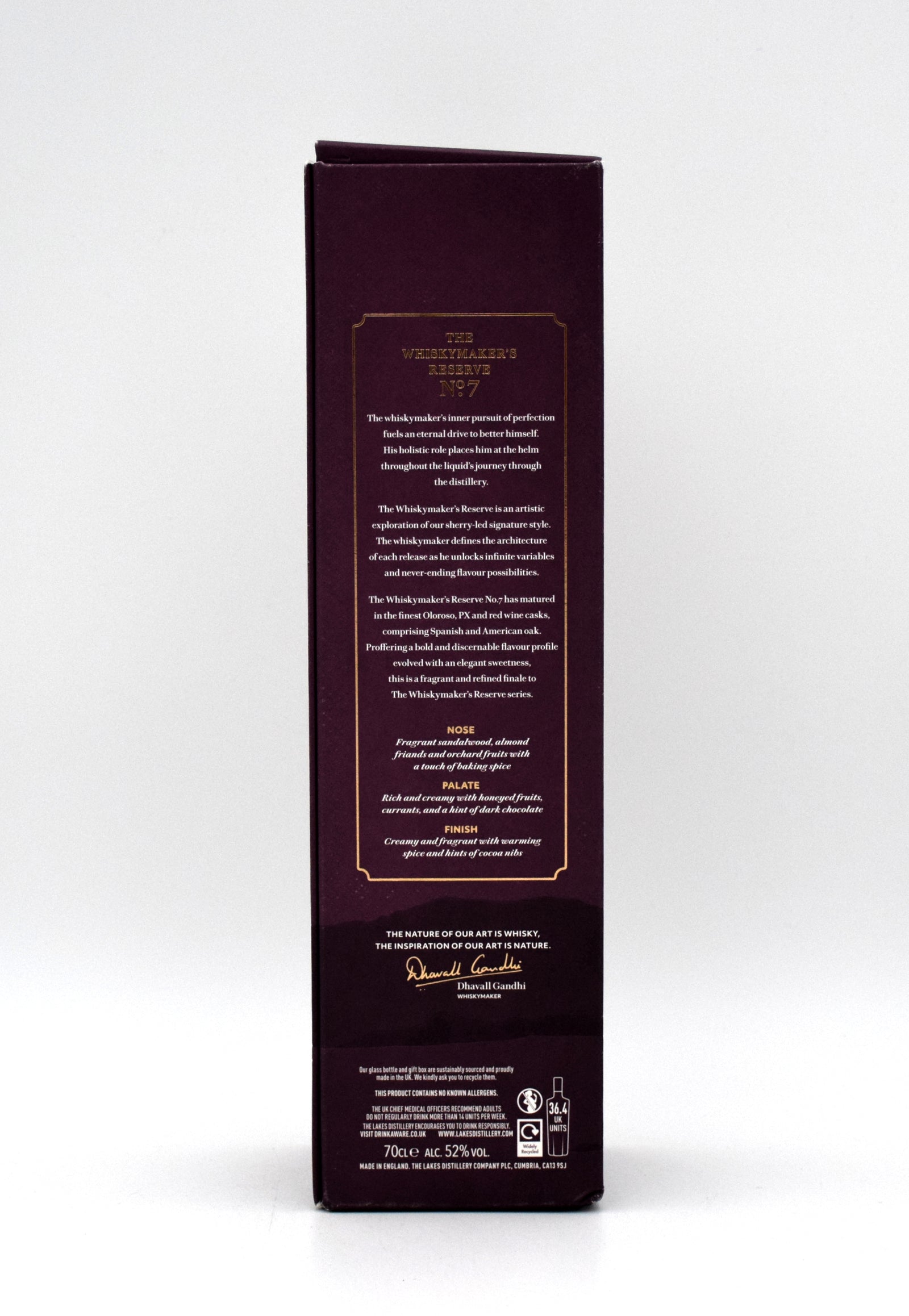 The Lakes 'The Whiskymaker's Reserve No. 7' Single Malt Scotch
