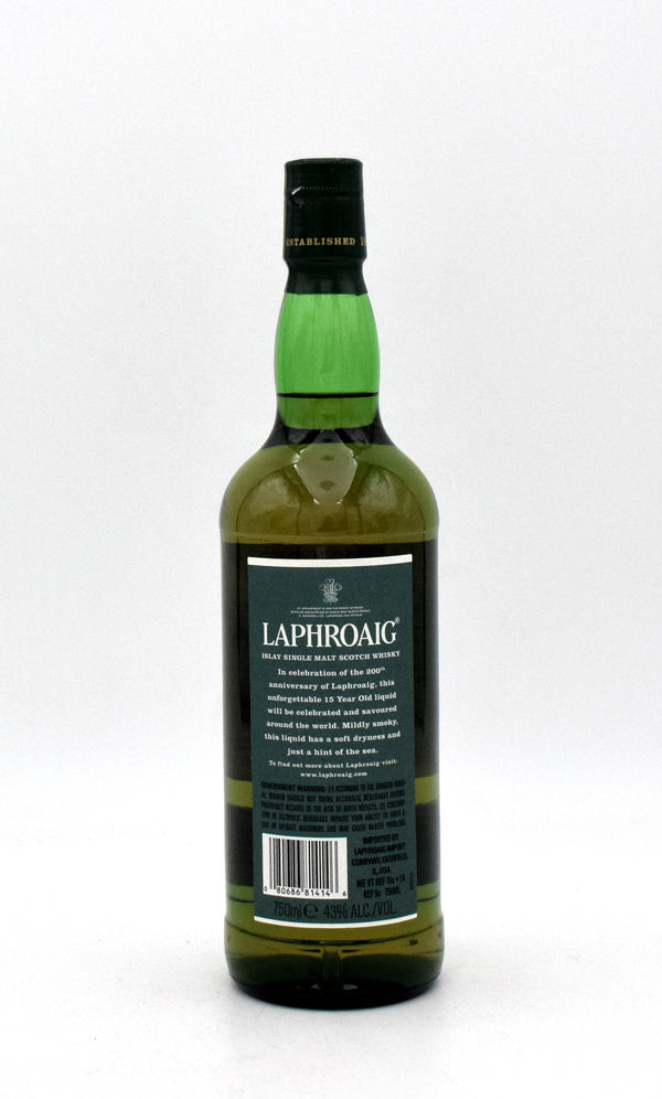 Laphroaig 200th Anniversary 15 Year Scotch Whisky (no tube)
