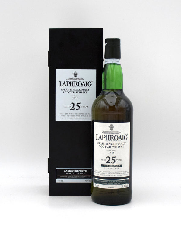 Laphroaig Cask Strength 25 Year Single Malt Scotch Whisky (2008 Release)