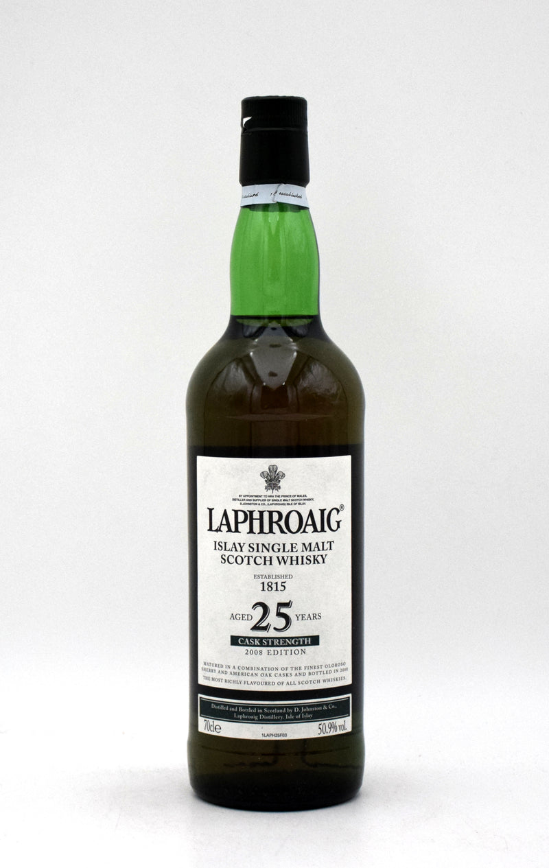 Laphroaig Cask Strength 25 Year Single Malt Scotch Whisky (2008 Release)