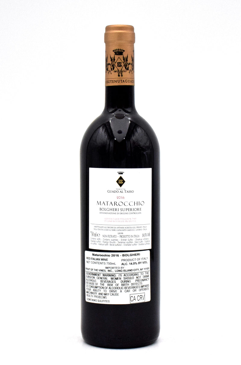 2016 Marchesi Antinori Tenuta Guado al Tasso Matarocchio Bolgheri Superiore