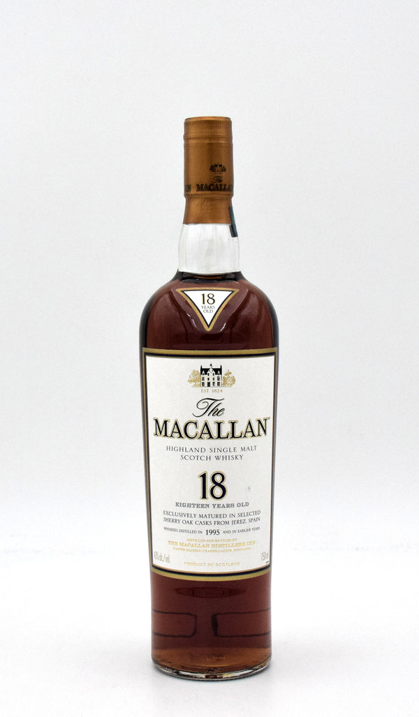 Macallan 18 Year Sherry Oak Scotch Whisky (Distilled in 1995)