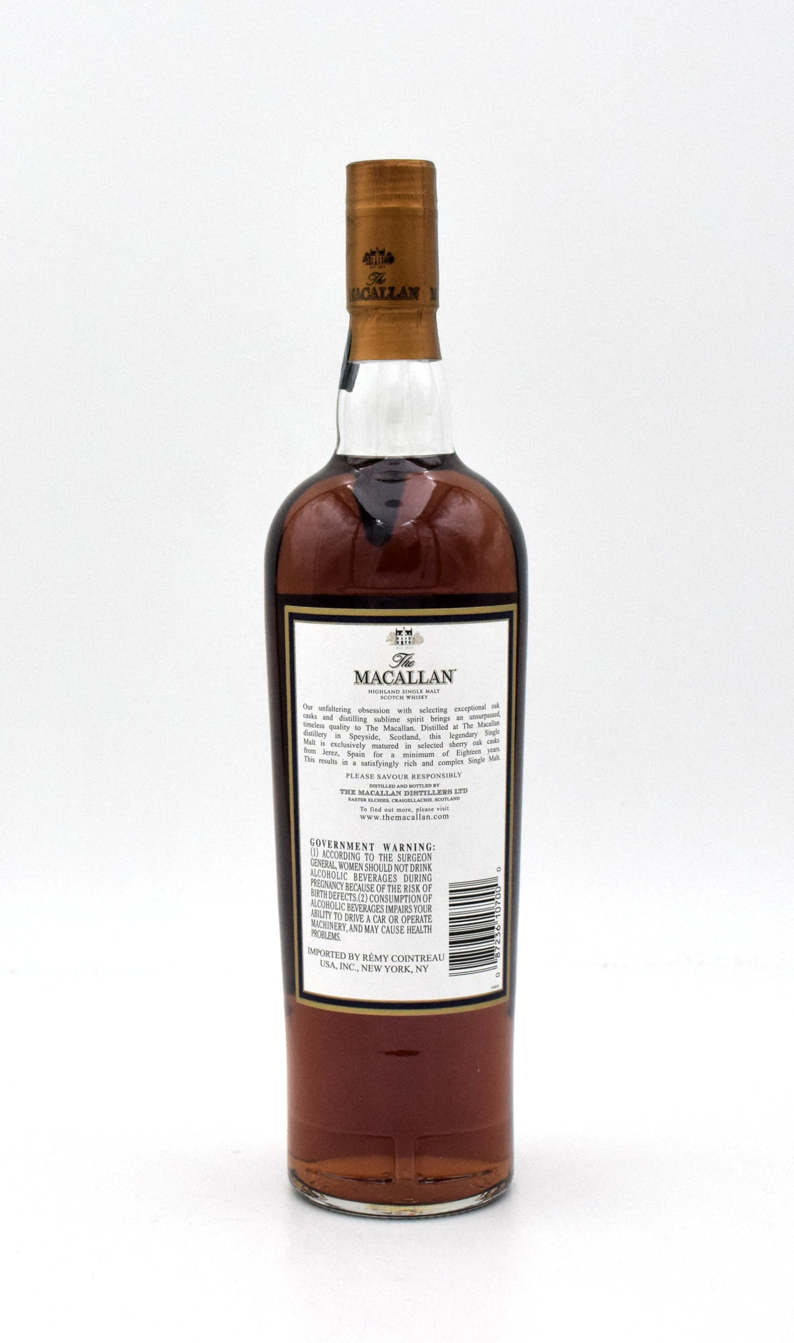 Macallan 18 Year Sherry Oak Scotch Whisky (Distilled in 1996