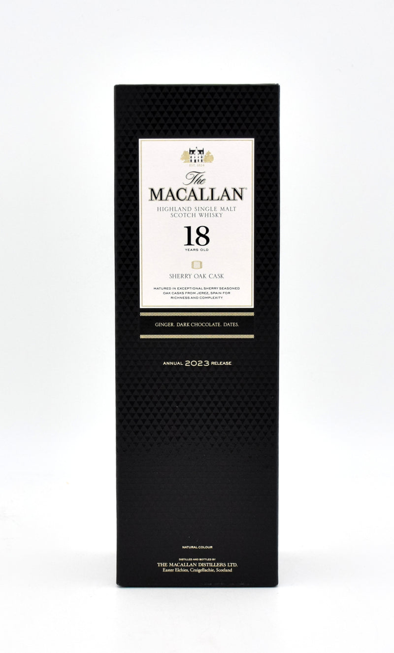 Macallan 18 Year Sherry Oak Scotch Whisky (2023 Release)