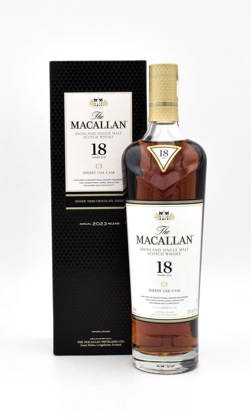 Macallan 18 Year Sherry Oak Scotch Whisky (2023 Release)