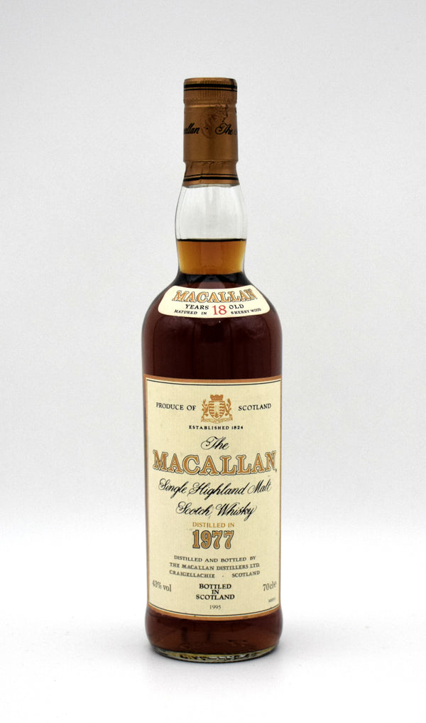 Macallan 18 Year Sherry Oak Scotch Whisky (Distilled in 1977)