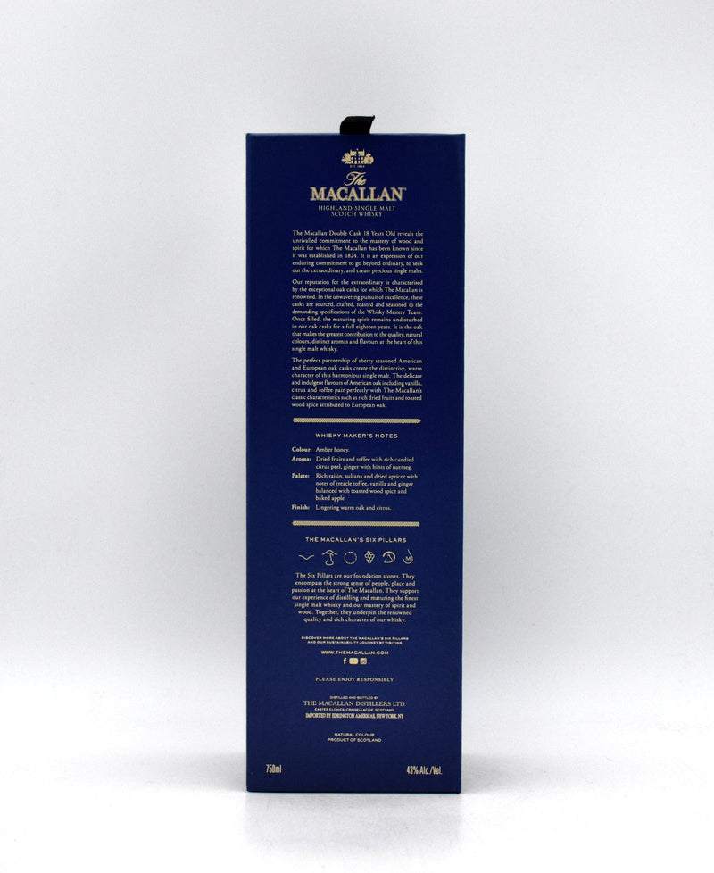 Macallan 18 Year 'Double Cask' Single Malt Scotch Whiskey (2024 Release)