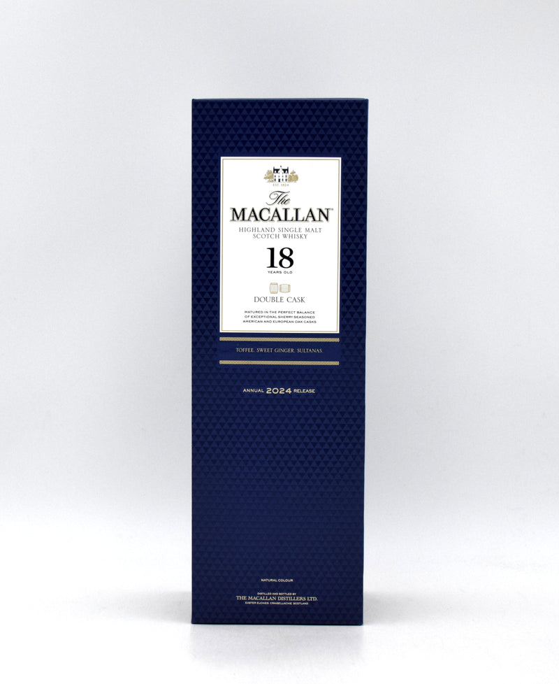 Macallan 18 Year 'Double Cask' Single Malt Scotch Whiskey (2024 Release)