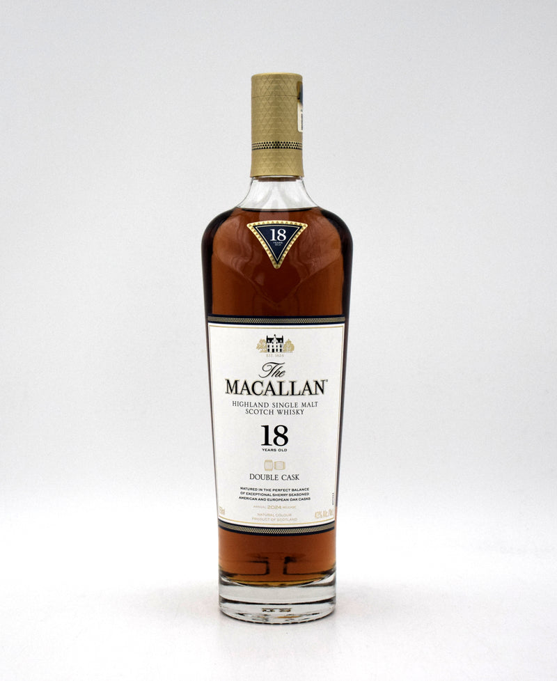 Macallan 18 Year 'Double Cask' Single Malt Scotch Whiskey (2024 Release)