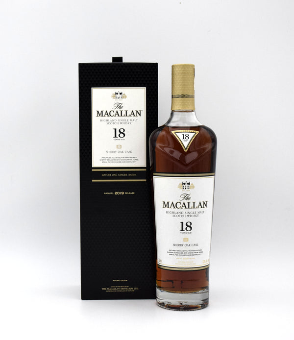 Macallan 18 Year Sherry Oak Scotch Whisky (2019 Release)