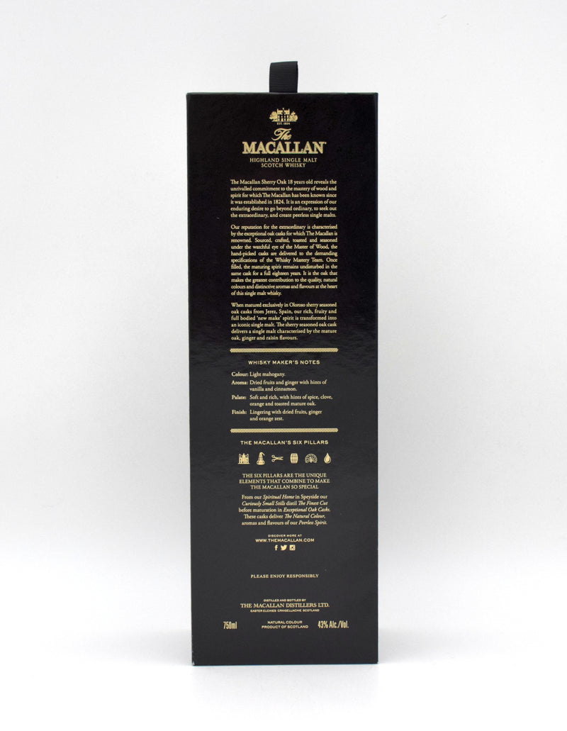 Macallan 18 Year Sherry Oak Scotch Whisky (2020 Release)