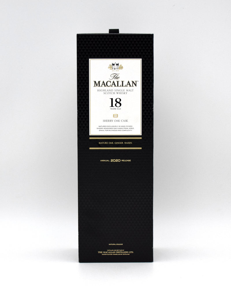 Macallan 18 Year Sherry Oak Scotch Whisky (2020 Release)