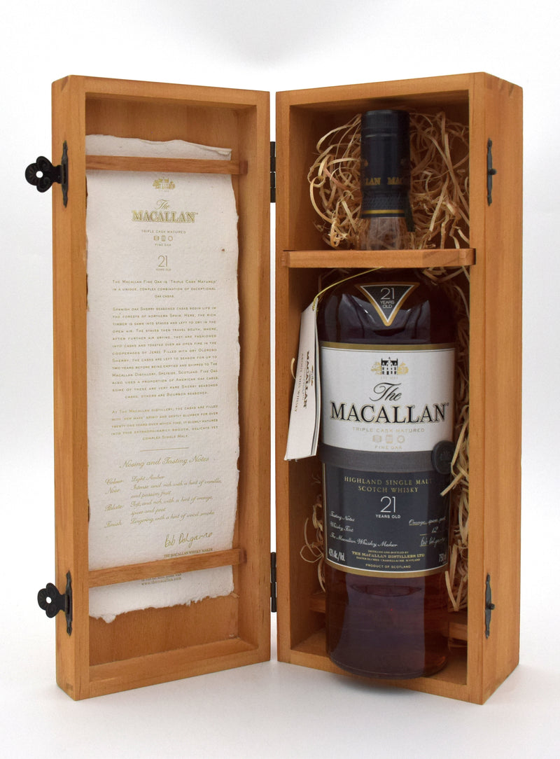 Macallan 21 Year Old Fine Oak Triple Cask Scotch Whisky