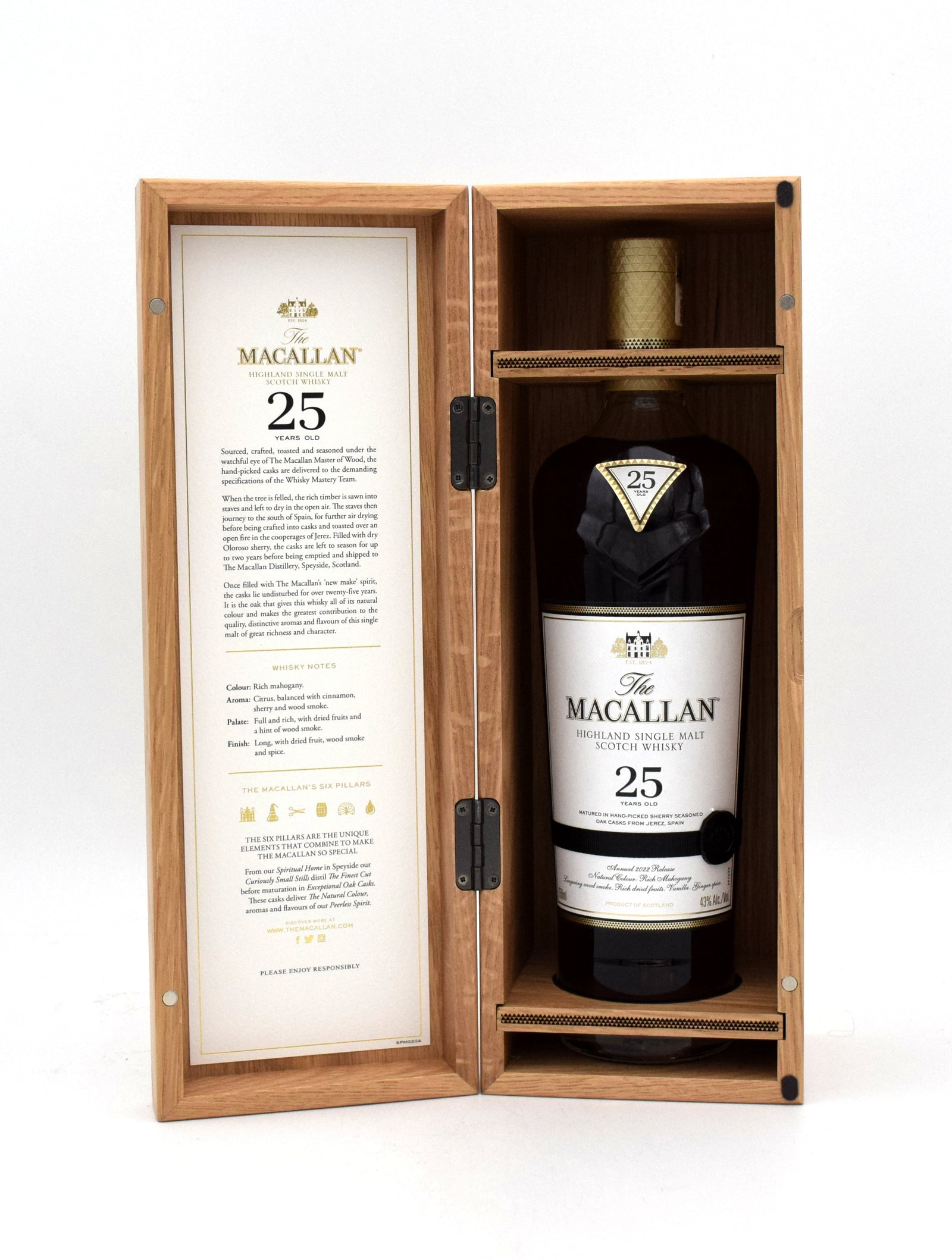 Macallan 25 Year Old Sherry Oak Single Malt Scotch Whisky - 2022