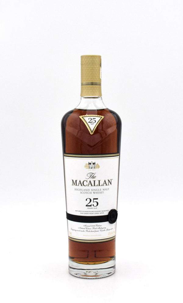 Macallan 25 Year Old Sherry Oak Single Malt Scotch Whisky (2022 Vintage)