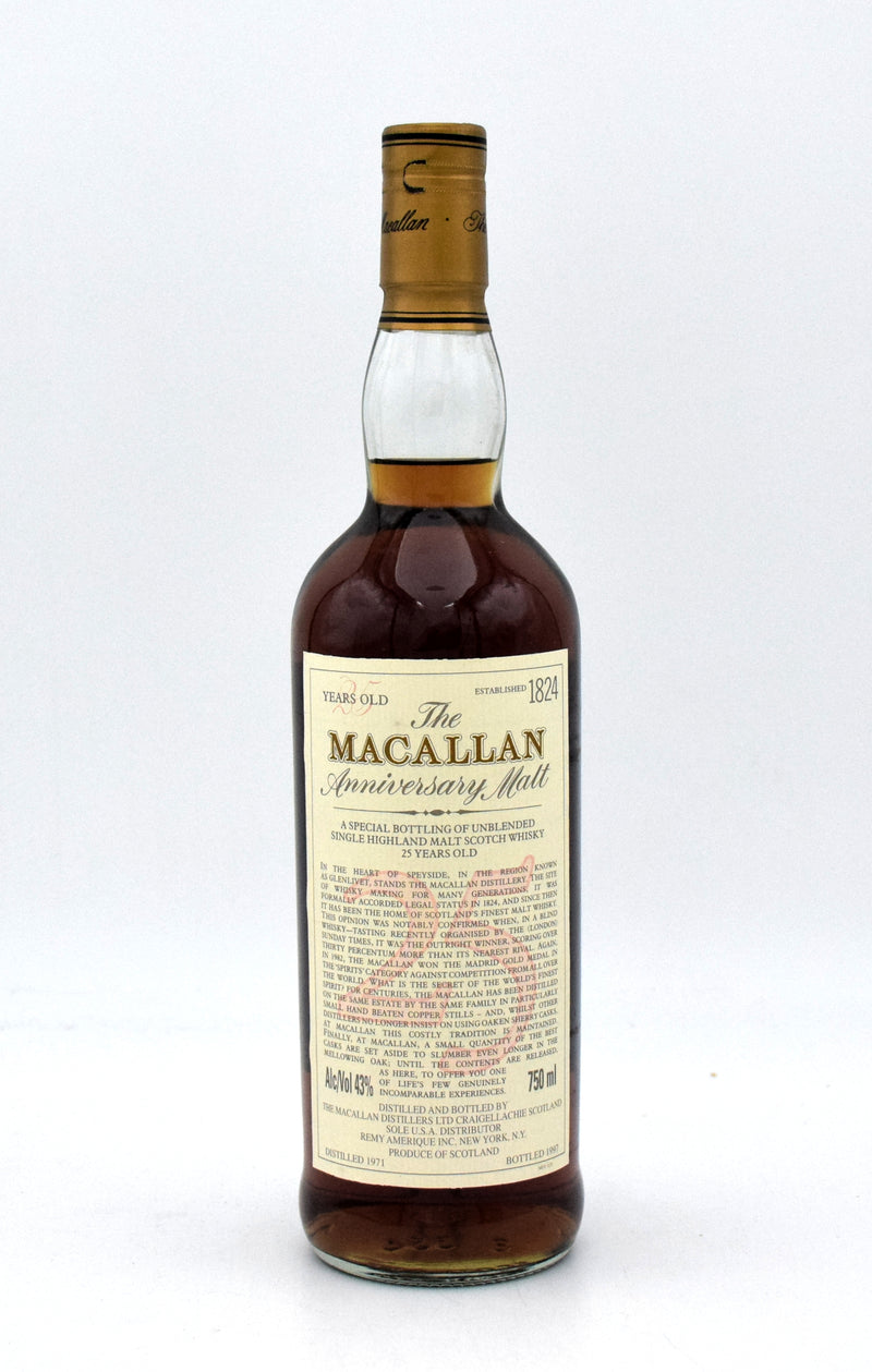 Macallan 25 Year Anniversary Malt (Distilled in 1971)