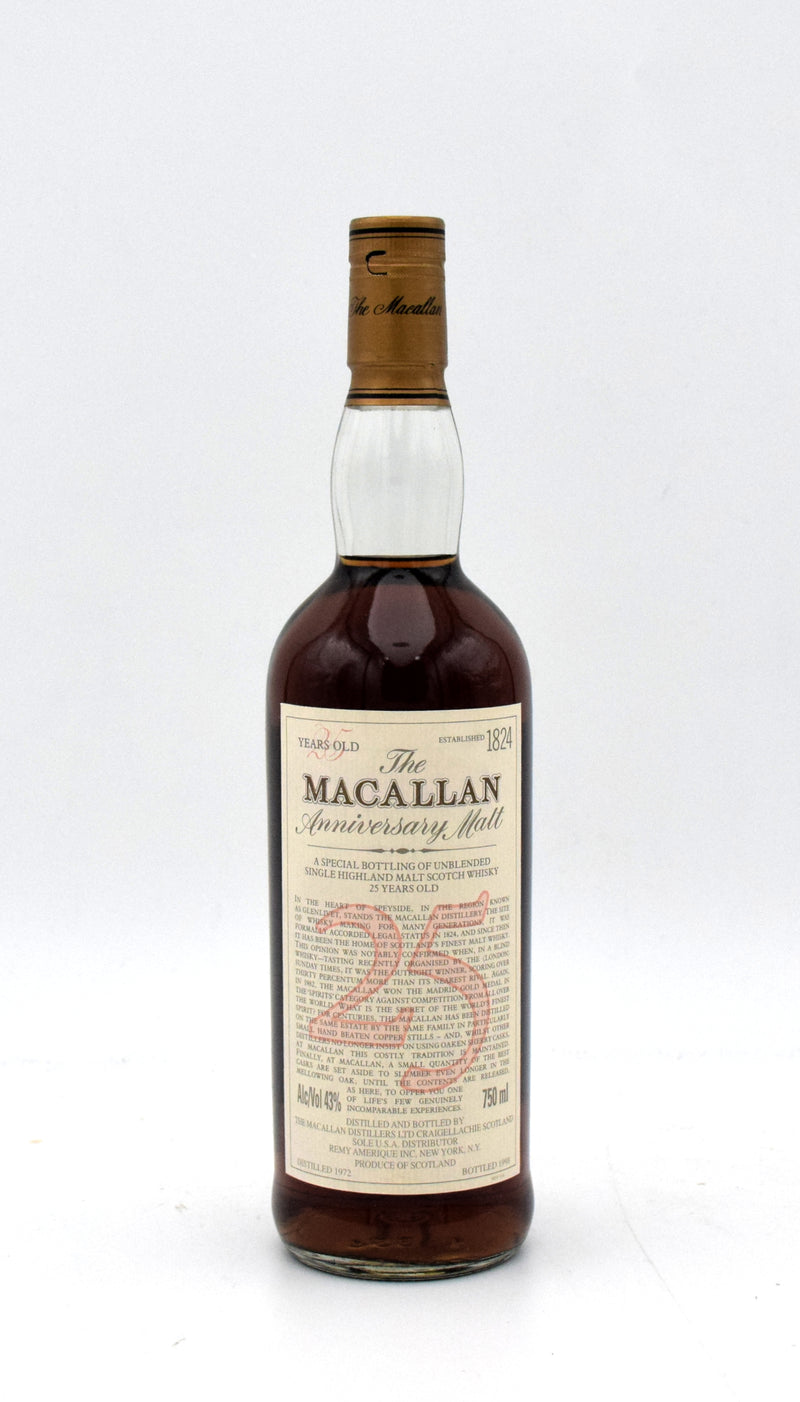 Macallan 25 Year Anniversary Malt (Distilled in 1972)