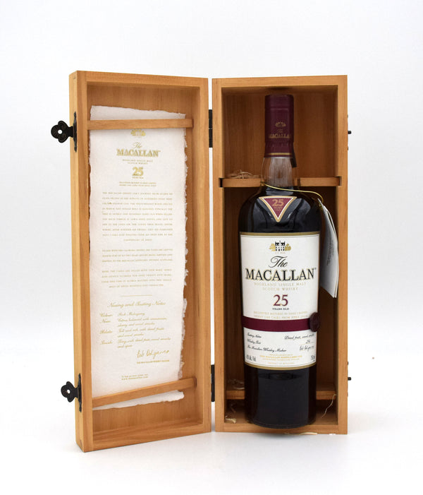 Macallan 25 Year Sherry Oak Cask Scotch Whisky (2016 Release)