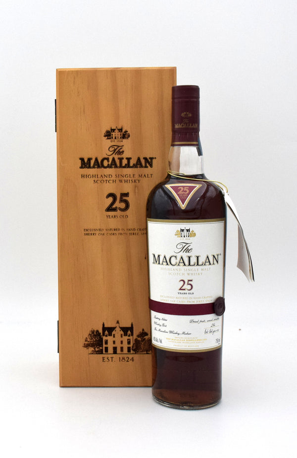 Macallan 25 Year Old Sherry Oak Cask Scotch Whisky (2016 Release)