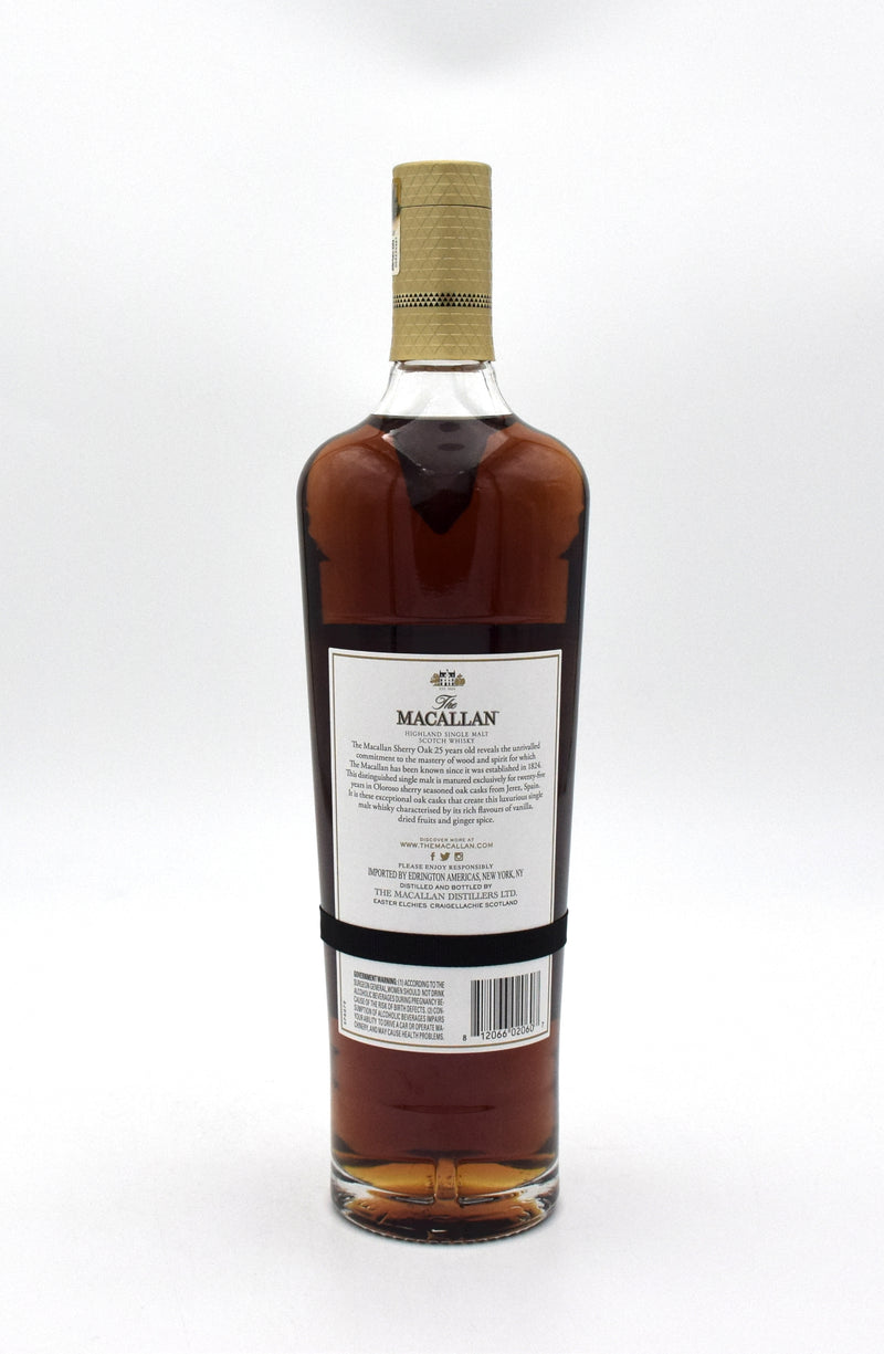 Macallan 25 Year Old Sherry Oak Single Malt Scotch Whisky (2018 Vintage)