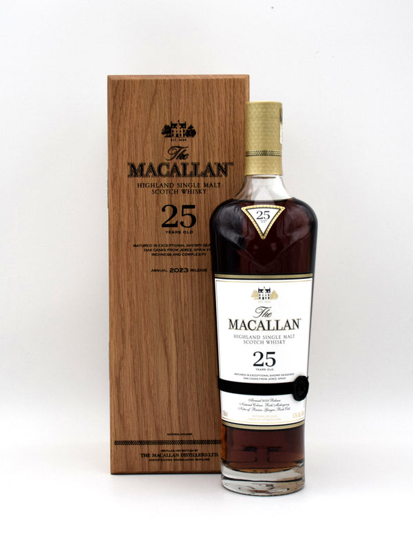 Macallan 25 Year Sherry Oak Single Malt Scotch Whisky (2023 Vintage)