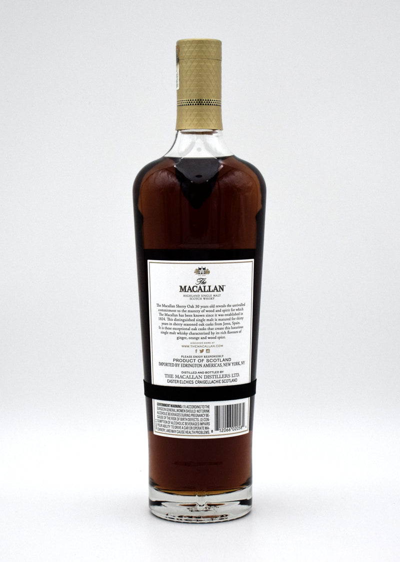 Macallan Sherry Oak 30 Year Old Scotch Whisky (2023 Release)