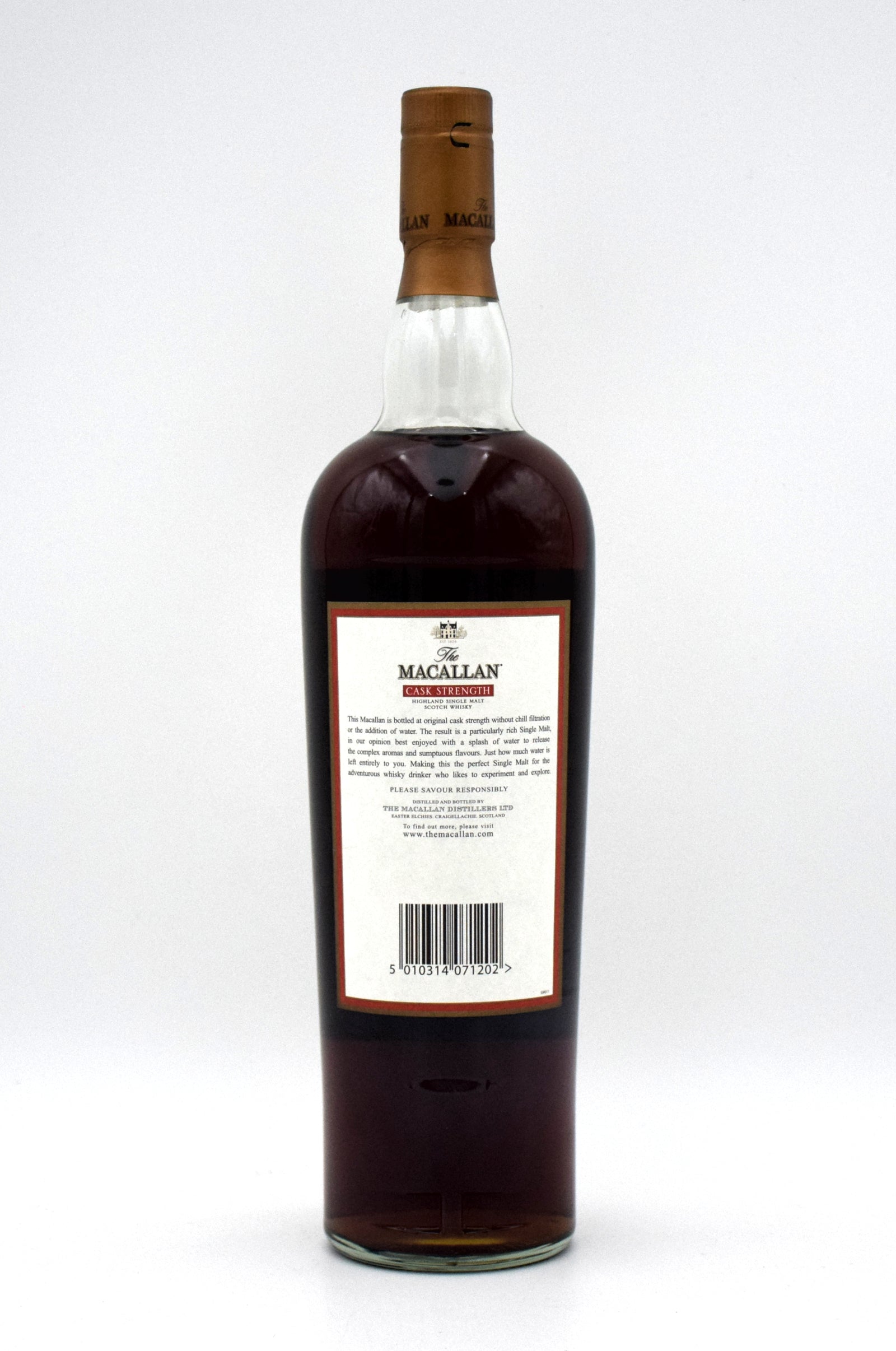 Macallan 10 Year Cask Strength Single Malt Scotch (2008