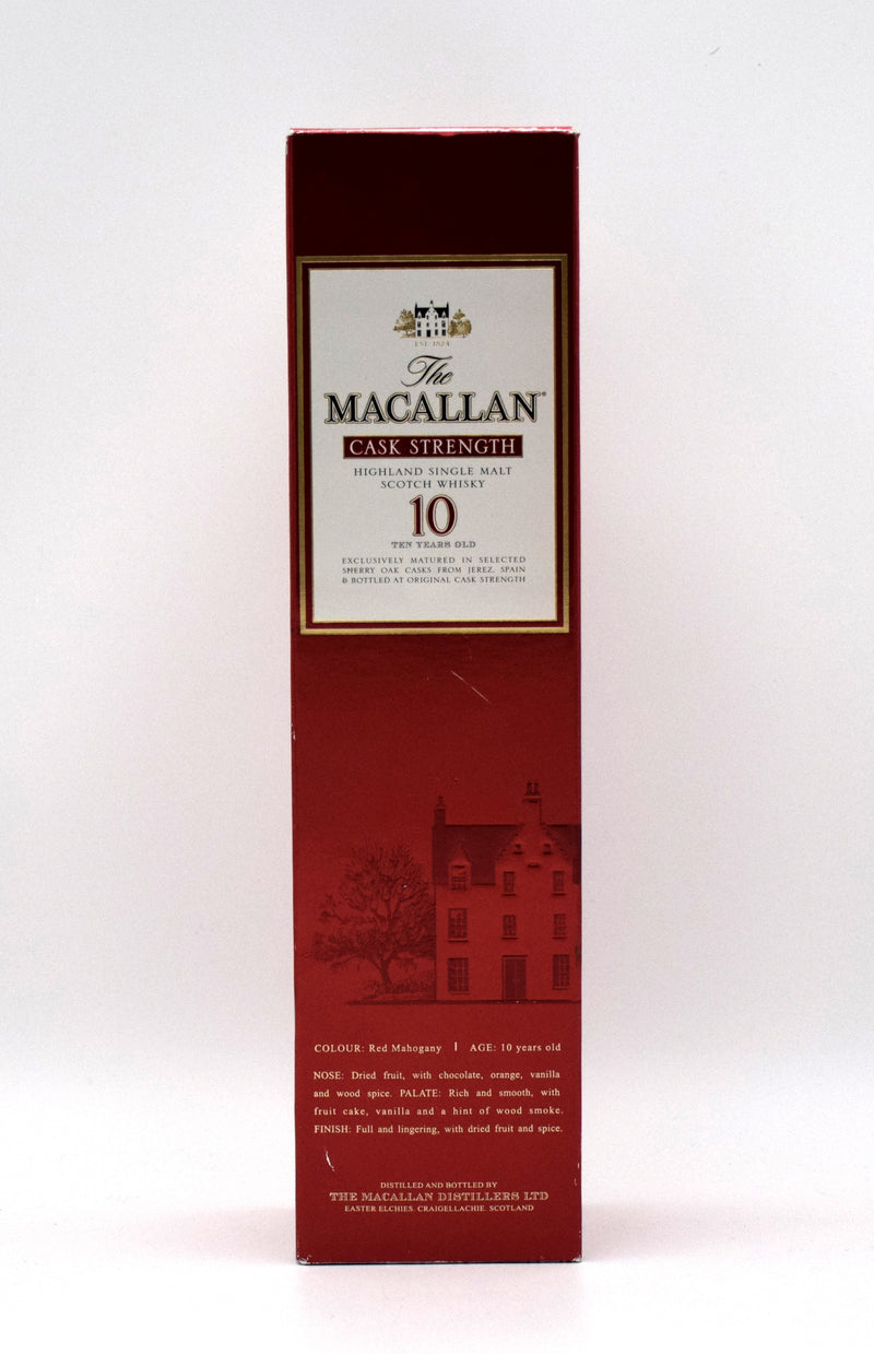 Macallan 10 Year Cask Strength Single Malt Scotch (2008 release)