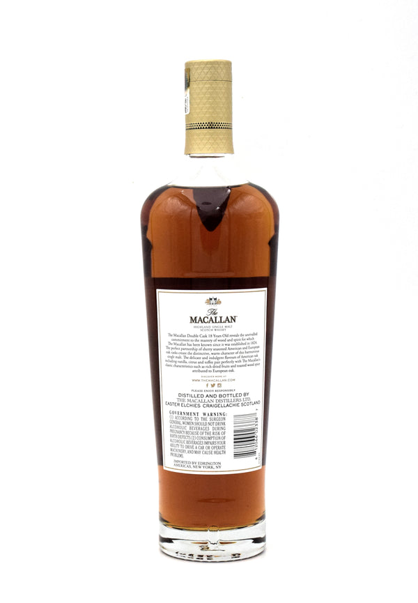 Macallan Double Cask 18 Year Old Single Malt Scotch Whisky (2023 Release) (No Box)