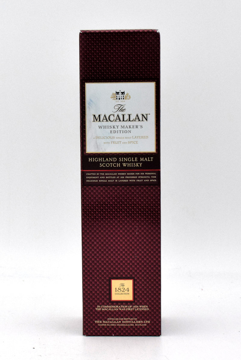Macallan "Whisky Maker's Edition" 1824 Series Scotch Whisky