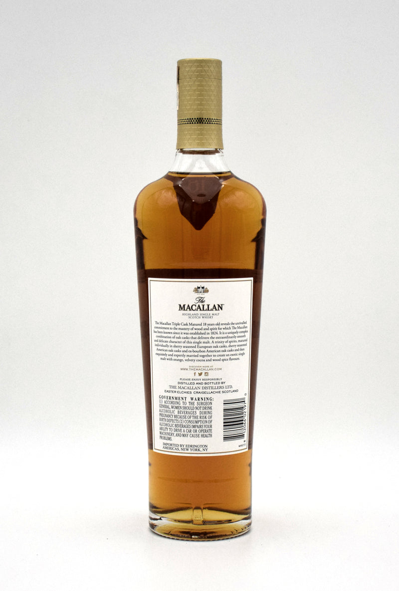 Macallan 18 Year Triple Cask Matured Single Malt Scotch (2018 Release)