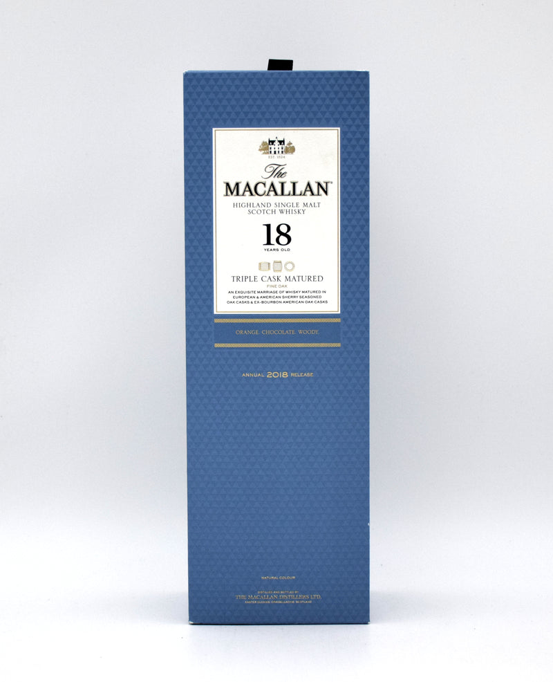 Macallan 18 Year Triple Cask Matured Single Malt Scotch (2018 Release)