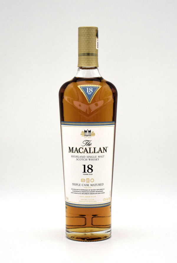 Macallan 18 Year Triple Cask Matured Single Malt Scotch (2018 Release)